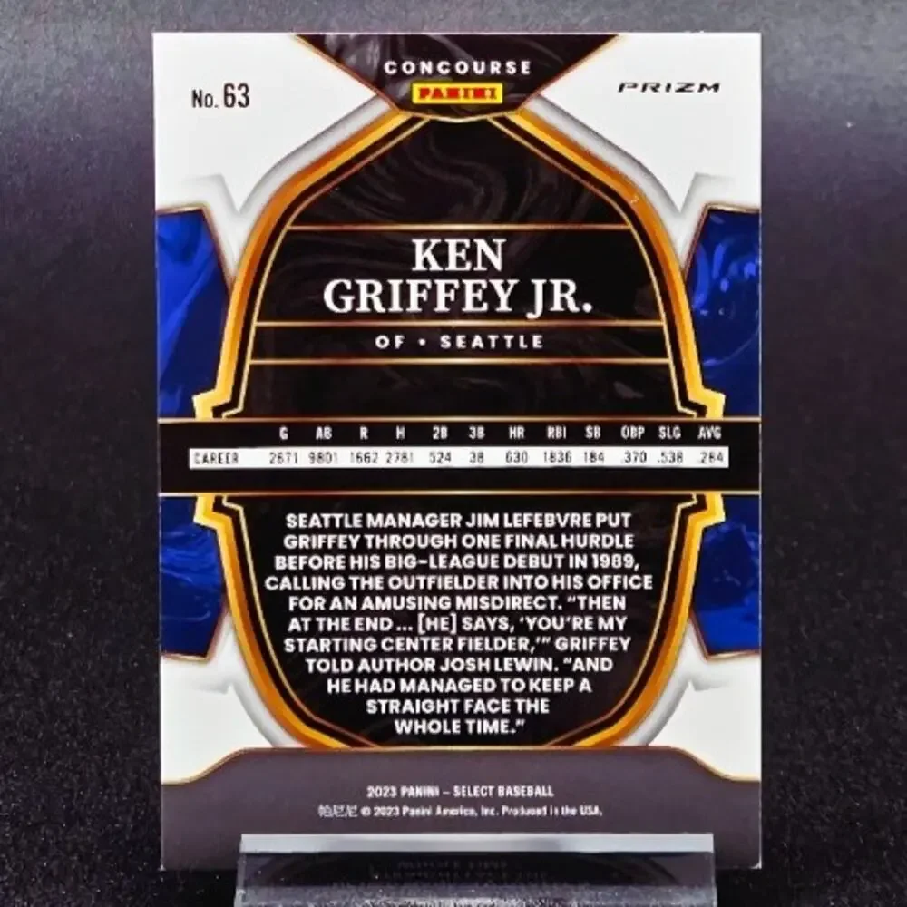 Ken Griffey Jr Bowman's Best Prizm Stars 107/149 Seattle Mariners Star HOF - Picture 3 of 8
